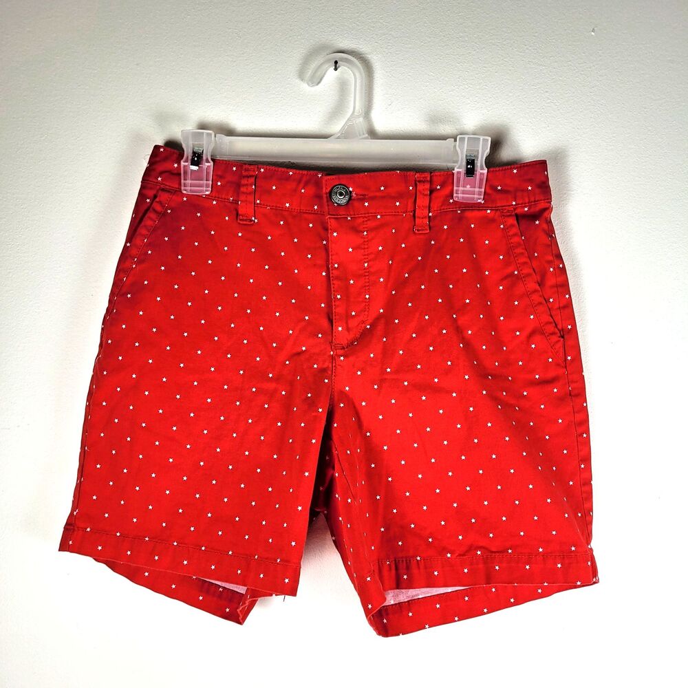 Gloria Vanderbilt Newstars Trouser Shorts Womens Sz 6 Red with White Stars Fun